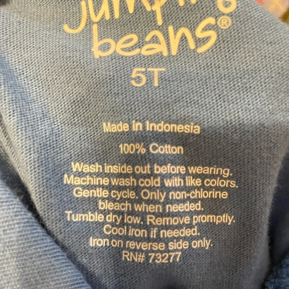 Jumping Beans Blue Flamingo Kids Polo Shirt Size 5T